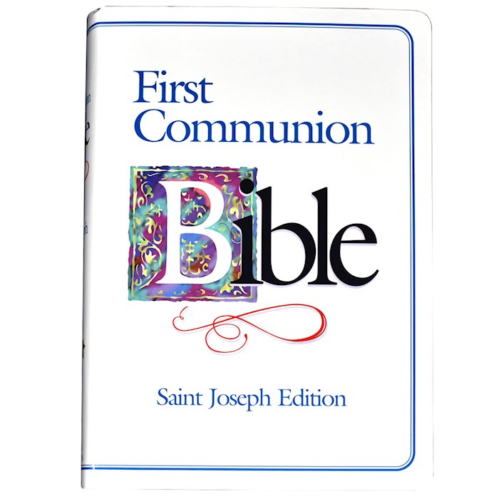 NABRE St. Joseph Edition First Communion Boy's Bible-White Flexicover | SHOPtheWORD
