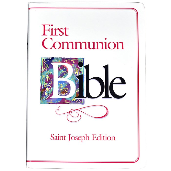 NABRE St. Joseph Edition First Communion Girl's Bible-White Flexicover | SHOPtheWORD