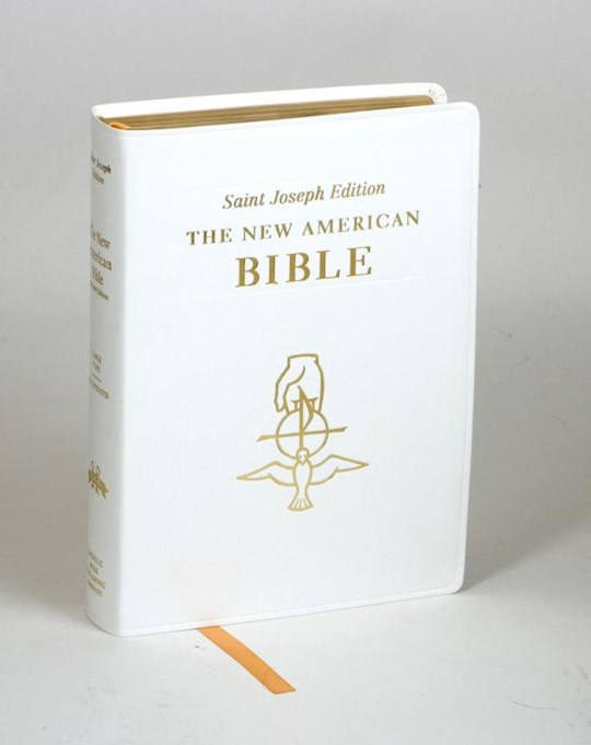 NABRE St. Joseph Edition Full Size Gift Bible-White Bonded Leather | SHOPtheWORD