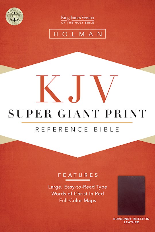 KJV Super Giant Print Reference Bible-Burgundy Imitation Leather | SHOPtheWORD
