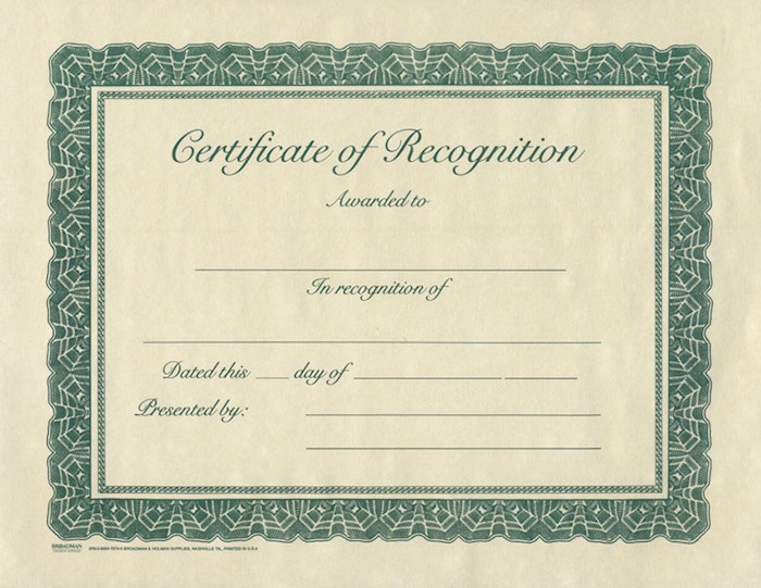 Certificate-Recognition (Parchment) (8-1/2