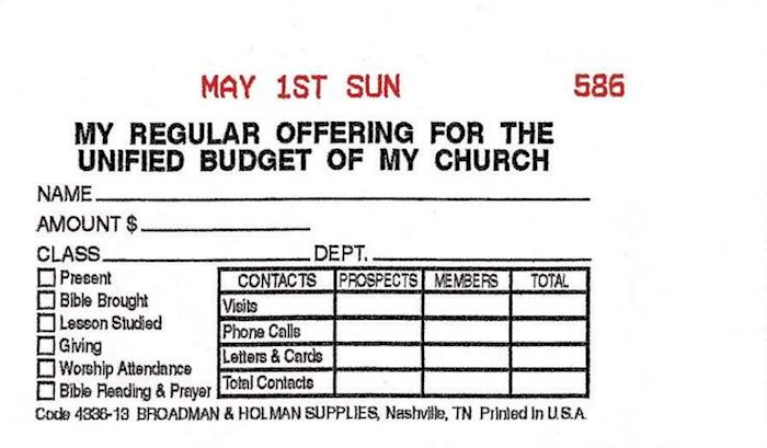 Offering Envelope-My Regular Offering Unified Budget W/Weekly Revised System (No. 3 Size) (Pack Of 53) | SHOPtheWORD