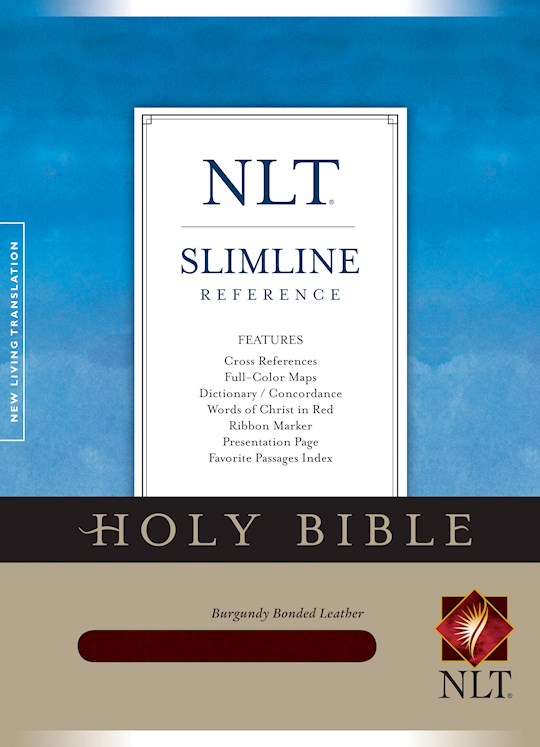 NLT Slimline Reference Bible-Burgundy Bonded Leather | SHOPtheWORD