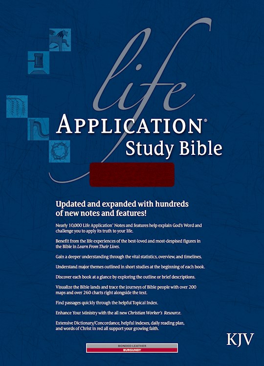 KJV Life Application Study Bible-Burgundy Bonded Leather Indexed | SHOPtheWORD