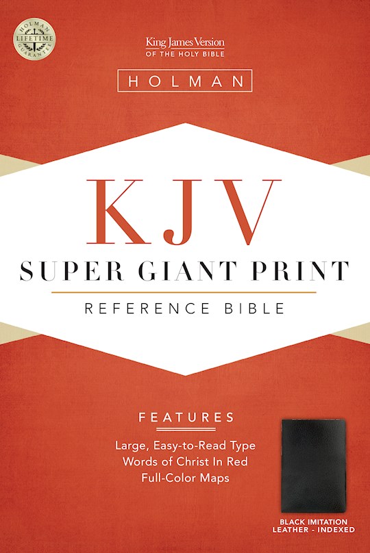 KJV Super Giant Print Reference Bible-Black Imitation Leather Indexed | SHOPtheWORD