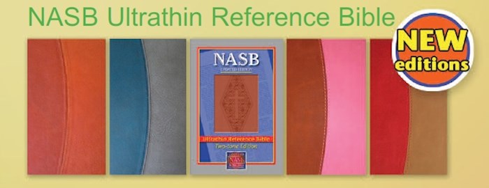 NASB UltraThin Reference Bible-Brown/Light Brown Leathertex | SHOPtheWORD