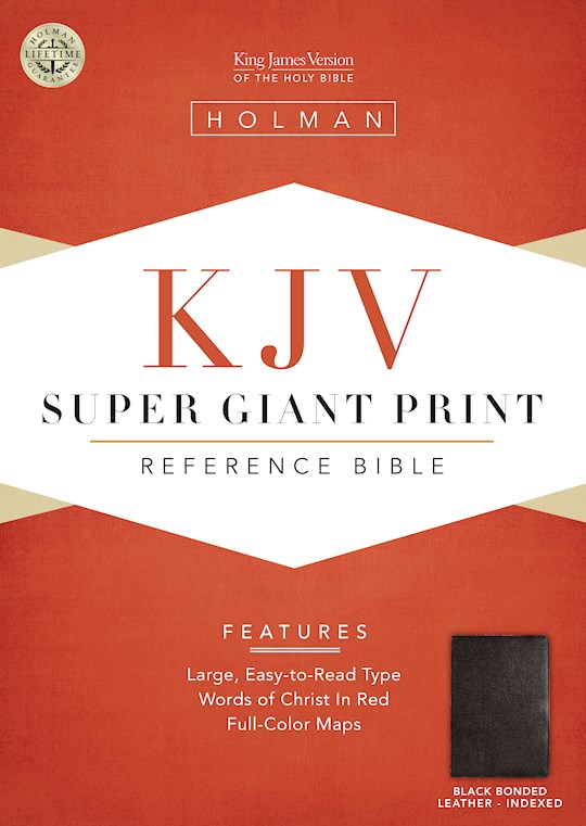 KJV Super Giant Print Reference Bible-Black Bonded Leather Indexed | SHOPtheWORD