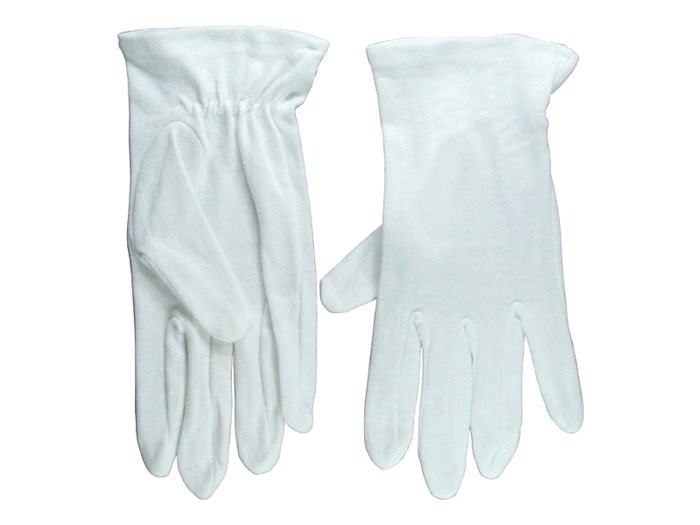 white usher gloves