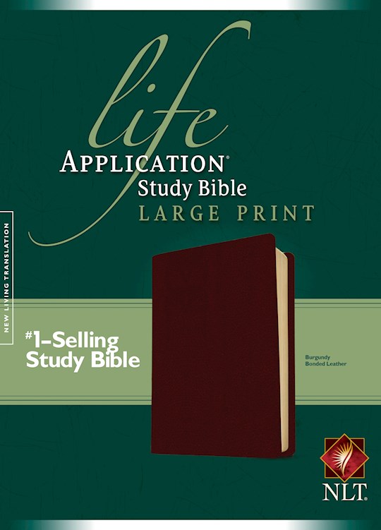 NLT Life Application Study Bible/Large Print (Second Edition)-Burgundy Bonded Leather | SHOPtheWORD