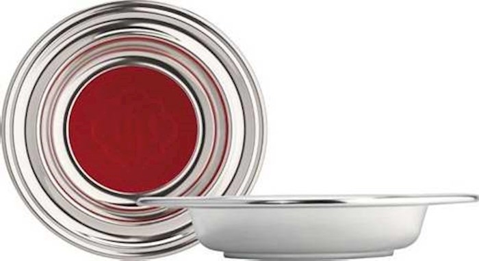 Offering Plate-Silvertone-Anodized Aluminum (Red IHS)-12