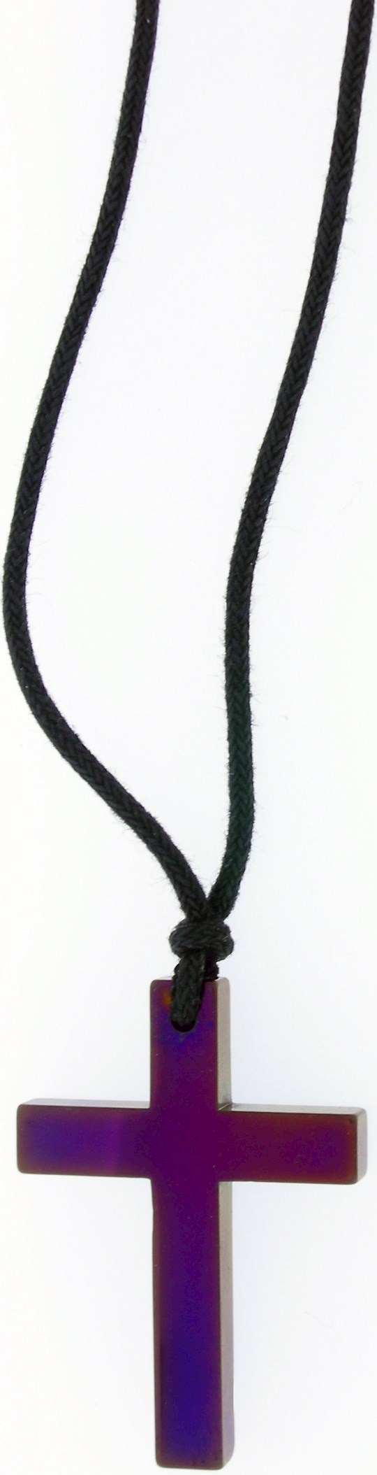 Pendant-Purple Jumbo Hematine Cross-31