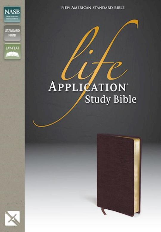 NASB Life Application Study Bible-Burgundy Bonded Leather | SHOPtheWORD