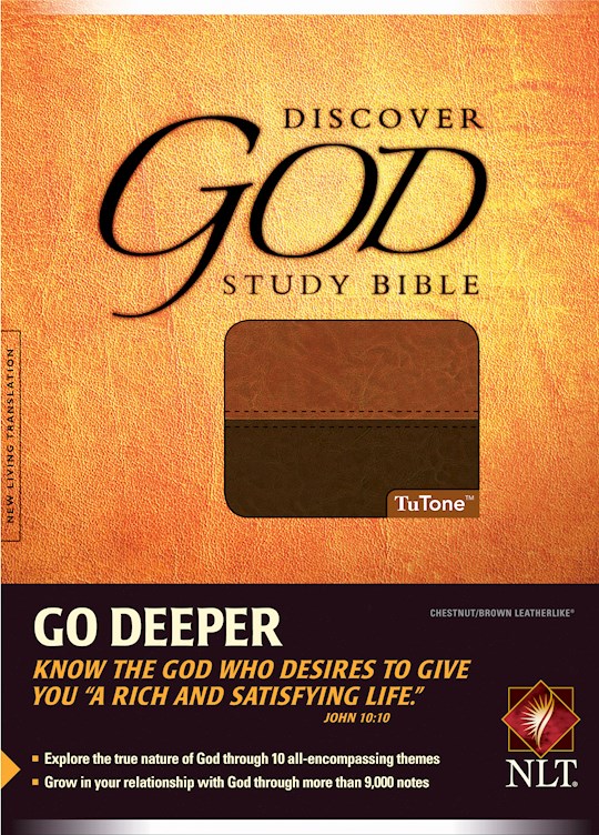 NLT Discover God Study Bible-Chestnut/Brown TuTone | SHOPtheWORD