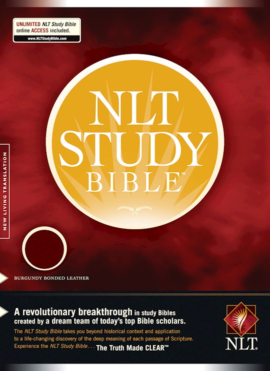 NLT Study Bible-Burgundy Bonded Leather | SHOPtheWORD