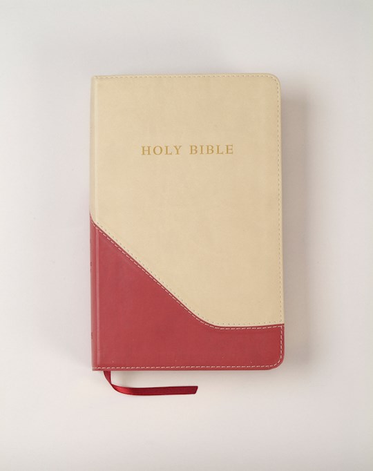 KJV Personal Size Giant Print Reference Bible-Brick Red/Sand Flexisoft (Value Price) | SHOPtheWORD