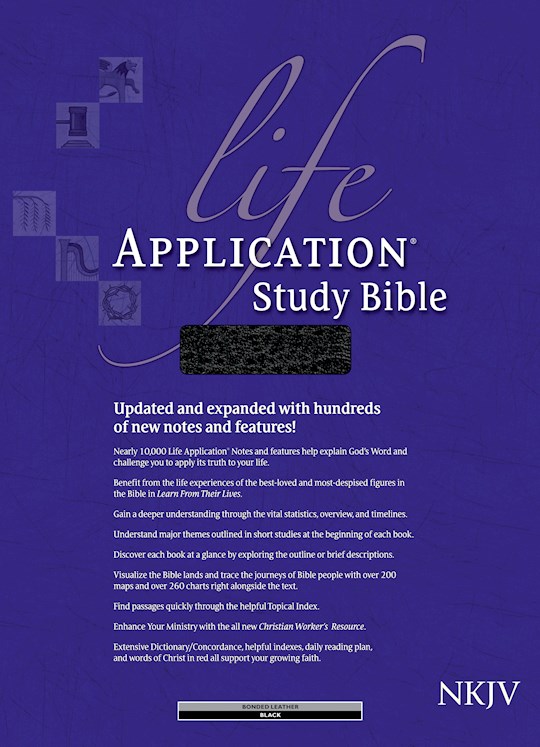 NKJV Life Application Study Bible-Black Bonded Leather Indexed | SHOPtheWORD