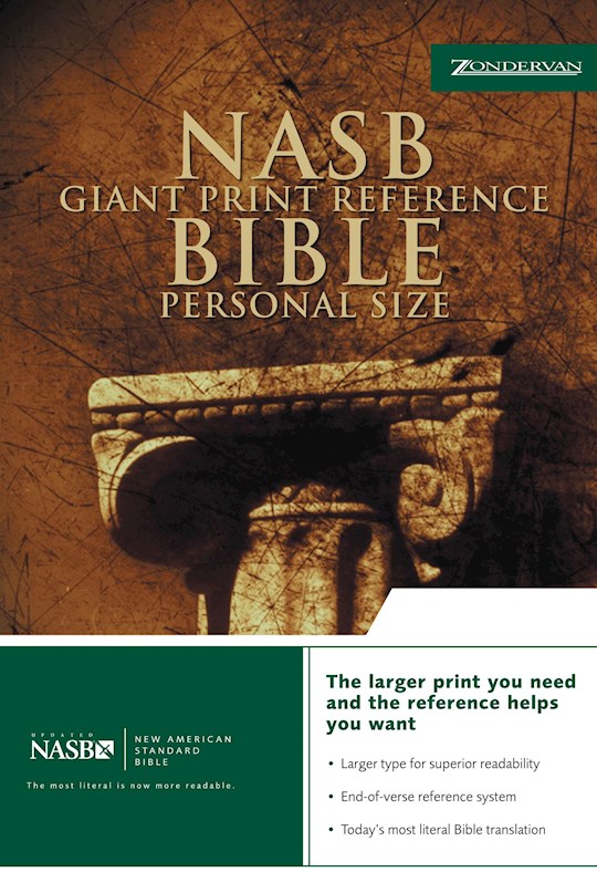 NASB Giant Print Reference Bible/Personal Size-Black Bonded Leather (Not Available-Out Of Print) | SHOPtheWORD