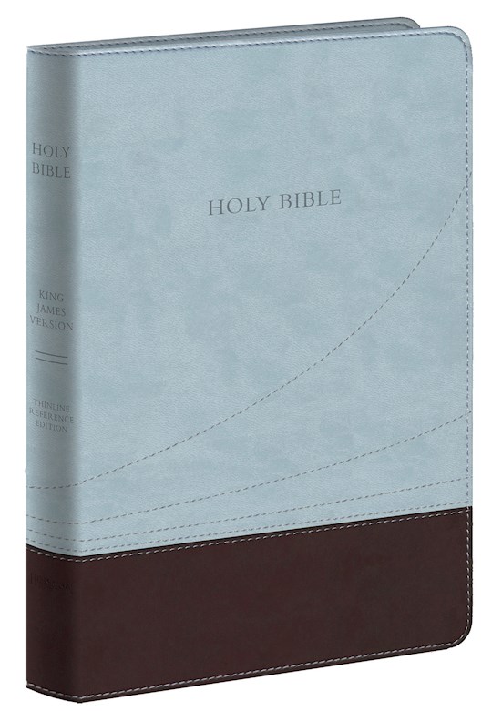 KJV Large Print Thinline Reference Bible-Chocolate/Blue Flexisoft (Value Price) | SHOPtheWORD