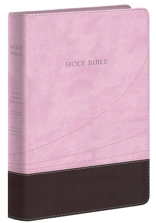 KJV Large Print Thinline Reference Bible-Chocolate/Pink Flexisoft (Value Price) | SHOPtheWORD