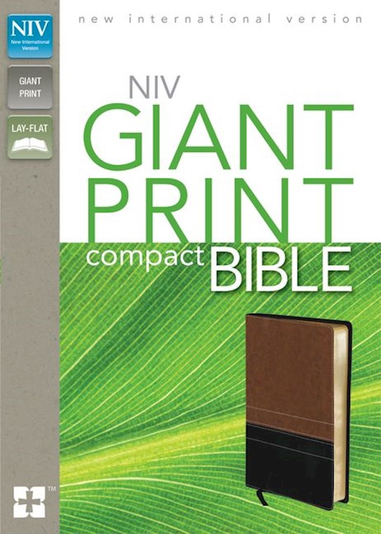 NIV Giant Print Compact Bible-Sierra/Black Duo-Tone | SHOPtheWORD