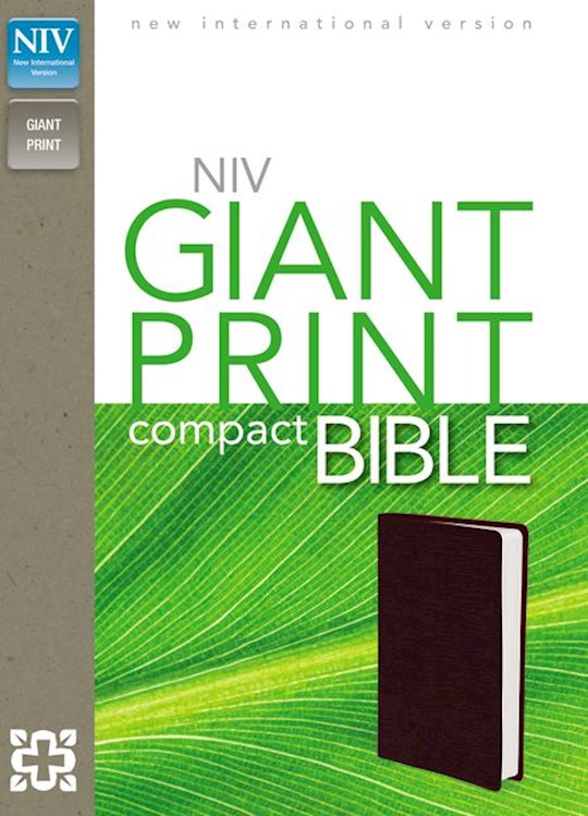 NIV Giant Print Compact Bible-Burgundy Leather-Look | SHOPtheWORD