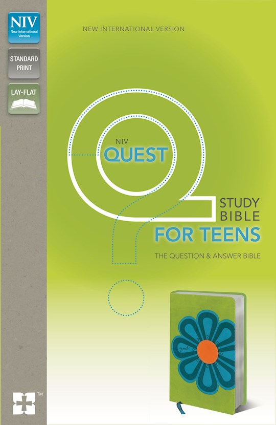 NIV Quest Study Bible For Teens-Kiwi/Caribbean Blue Duo-Tone (Not Available-Out Of Print) | SHOPtheWORD