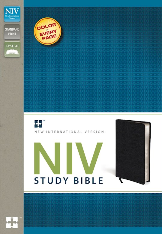 NIV Study Bible-Black Top Grain Leather | SHOPtheWORD