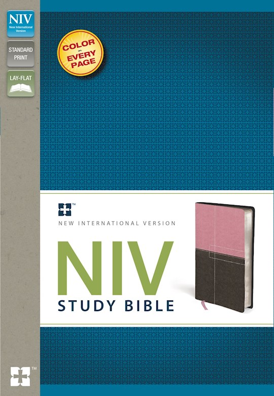 NIV Study Bible-Berry Cream/Chocolate Duo-Tone | SHOPtheWORD