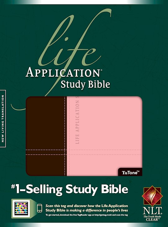 NLT Life Application Study Bible (Second Edition)-Dark Brown/Pink TuTone | SHOPtheWORD