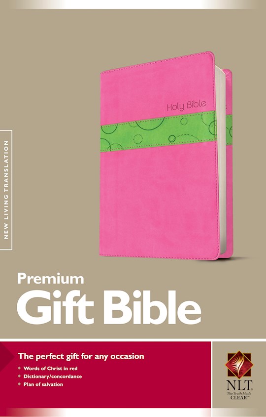 NLT Premium Gift Bible-Bubblegum/Pistachio TuTone | SHOPtheWORD