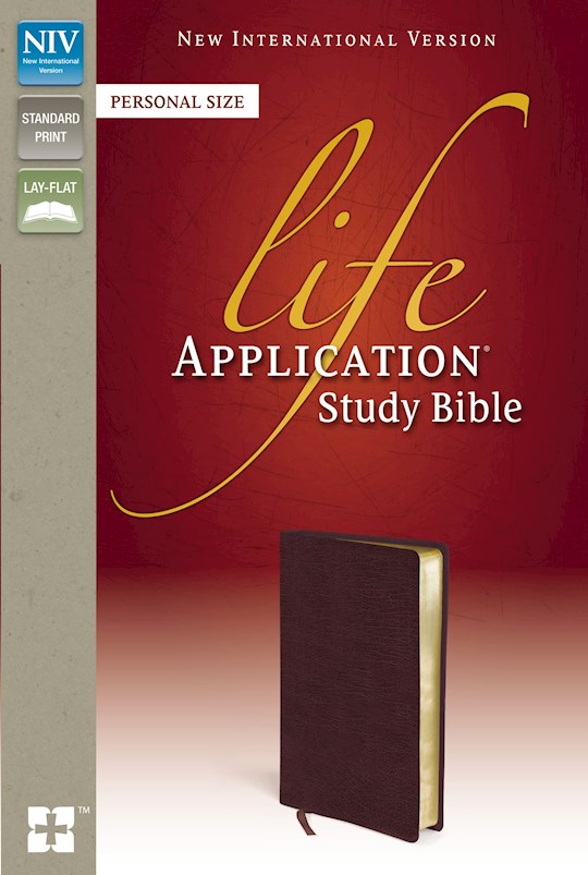 NIV Life Application Study Bible/Personal Size-Burgundy Bonded Leather | SHOPtheWORD