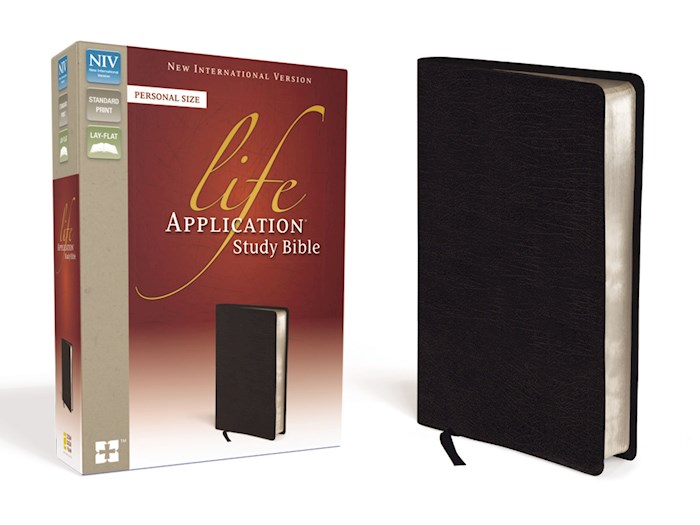 NIV Life Application Study Bible/Personal Size-Black Bonded Leather | SHOPtheWORD