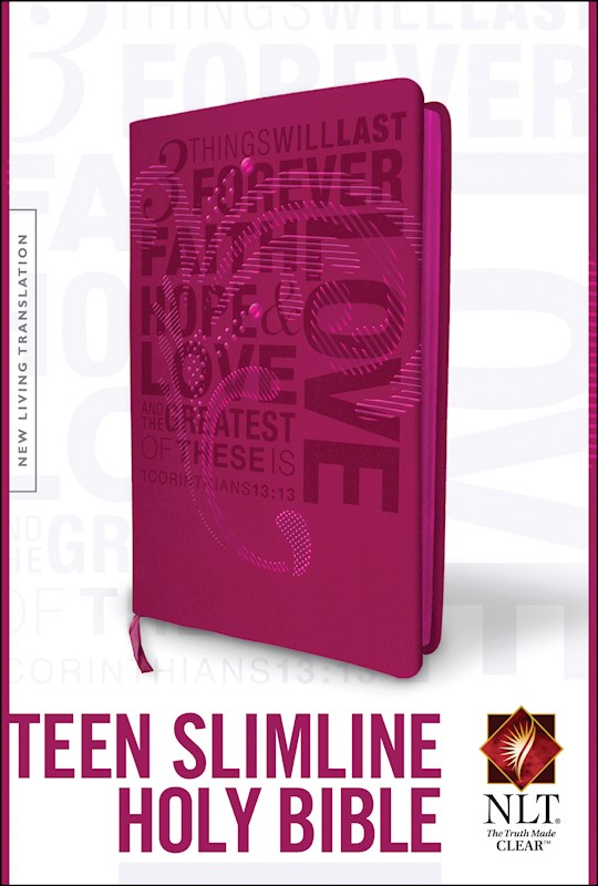 NLT Teen Slimline Bible/1 Corinthians 13-Hot Pink TuTone | SHOPtheWORD