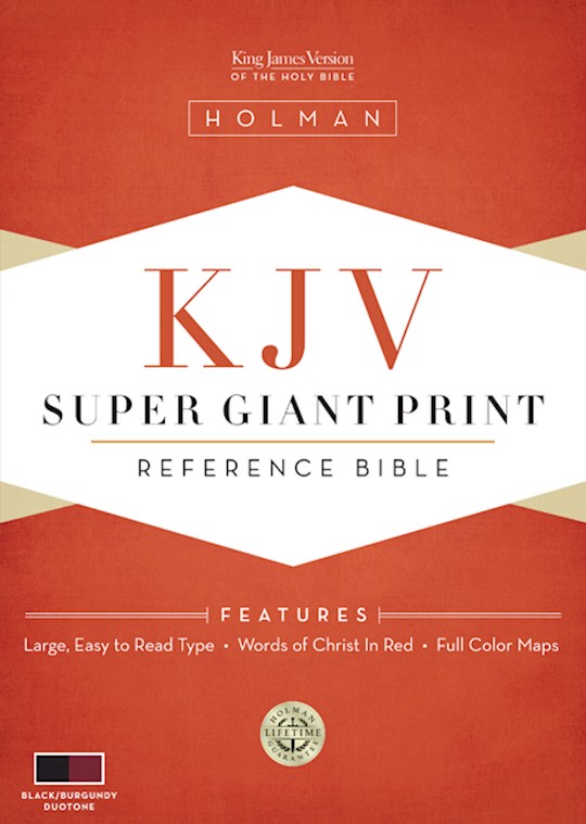 KJV Super Giant Print Reference Bible-Black/Burgundy LeatherTouch | SHOPtheWORD