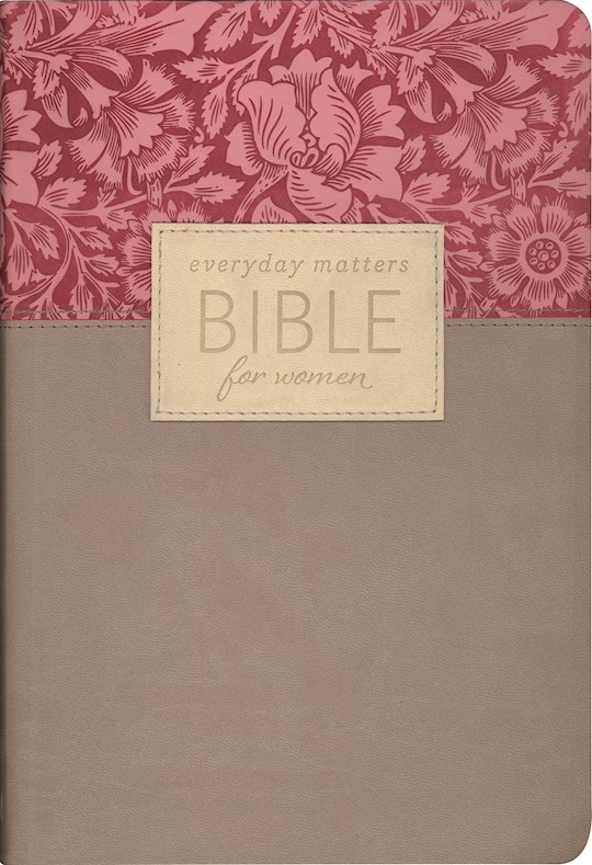 NLT Everyday Matters Bible For Women-Rose/Khaki Flexisoft | SHOPtheWORD