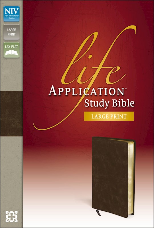 NIV Life Application Study Bible/Large Print-Distressed Brown Bonded Leather | SHOPtheWORD