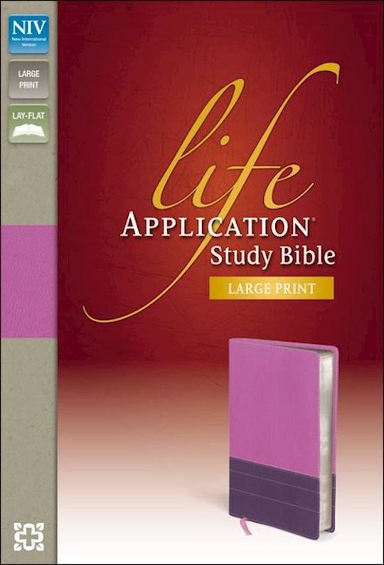 NIV Life Application Study Bible/Large Print-Orchid/Plum Duo-Tone | SHOPtheWORD