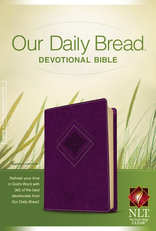 NLT Our Daily Bread Devotional Bible-Purple TuTone | SHOPtheWORD