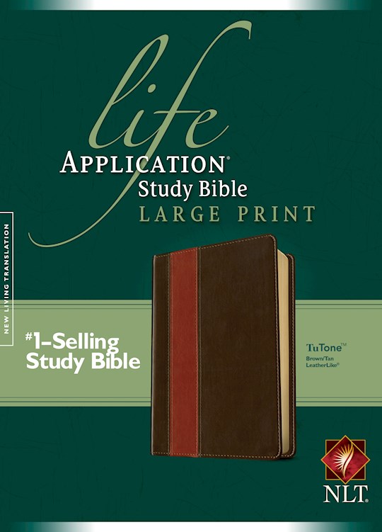 NLT Life Application Study Bible/Large Print-Brown/Tan TuTone | SHOPtheWORD