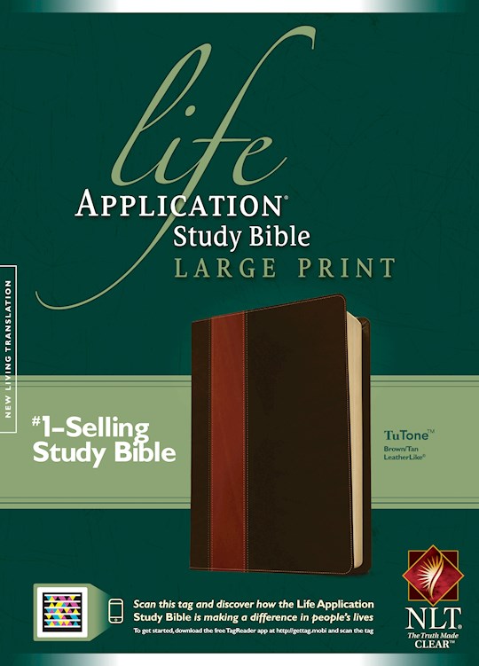 NLT Life Application Study Bible/Large Print-Brown/Tan TuTone Indexed | SHOPtheWORD