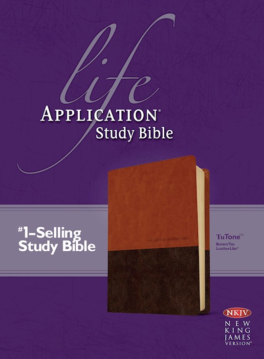 NKJV Life Application Study Bible-Brown/Tan TuTone | SHOPtheWORD