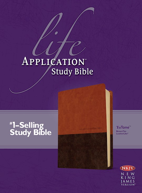 NKJV Life Application Study Bible-Brown/Tan TuTone Indexed | SHOPtheWORD