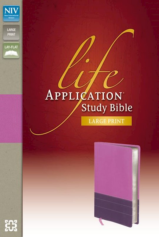 NIV Life Application Study Bible/Large Print-Orchid/Plum Duo-Tone Indexed | SHOPtheWORD