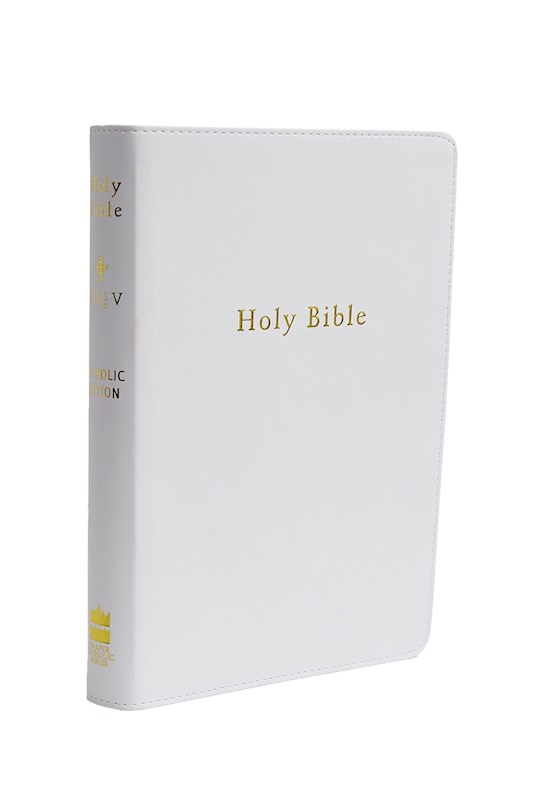 NRSV Catholic Gift Bible-White LeatherLike | SHOPtheWORD