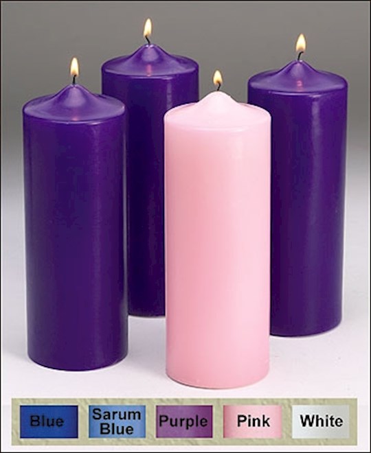 Candle-Advent Pillars 3 X 9-3 Purple/1 Pink (OS FOR 2020) | SHOPtheWORD