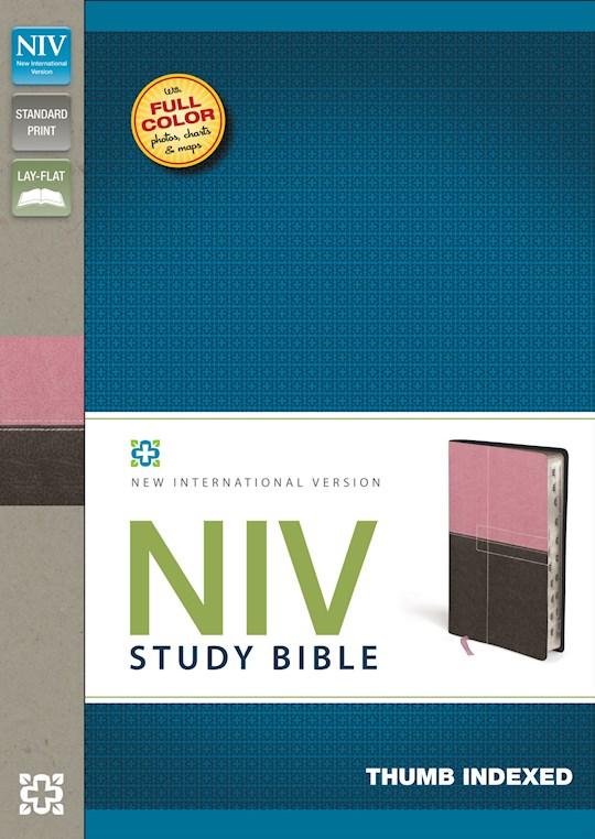 NIV Study Bible-Berry Cream/Chocolate Duo-Tone Indexed | SHOPtheWORD