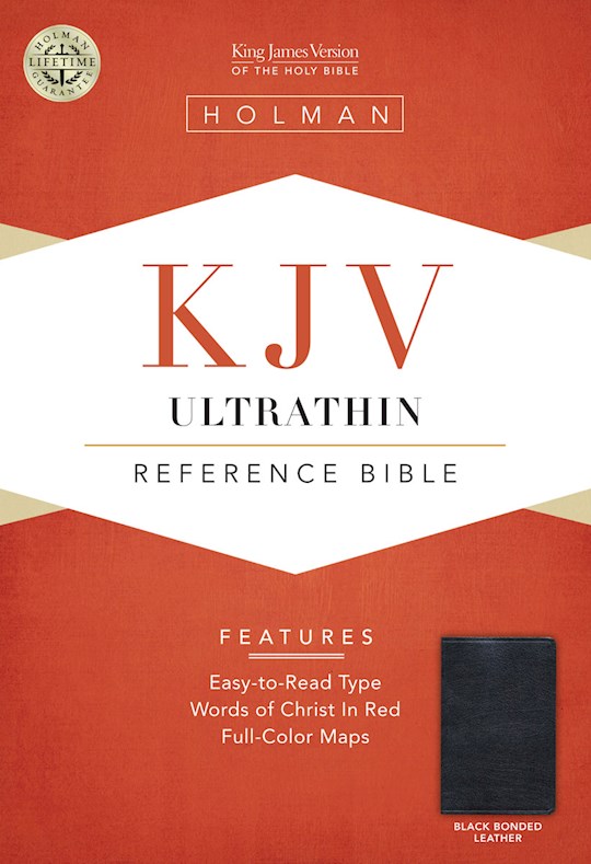 KJV Ultrathin Reference Bible-Black Bonded Leather | SHOPtheWORD