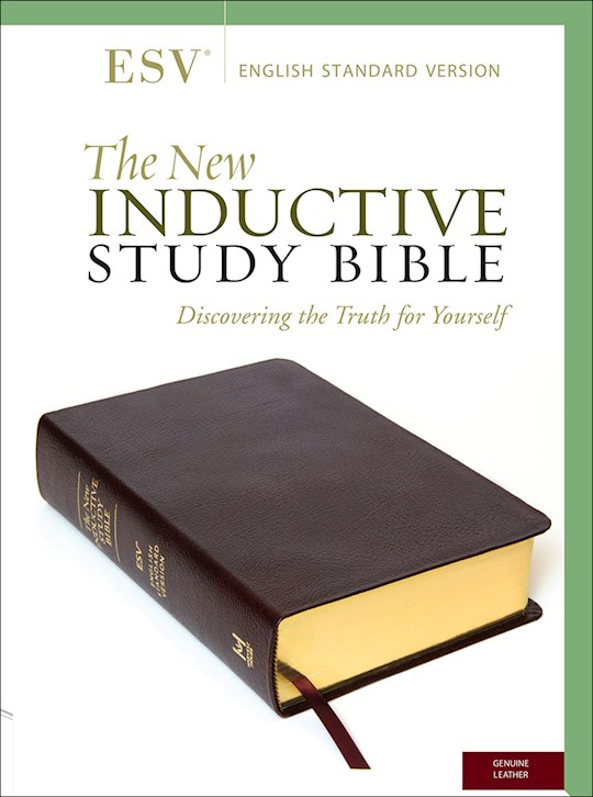 ESV New Inductive Study Bible-Burgundy Genuine Leather | SHOPtheWORD