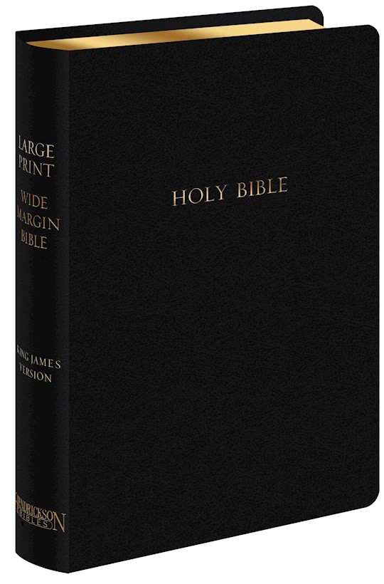 KJV Large Print Wide Margin Bible-Black Genuine Leather | SHOPtheWORD