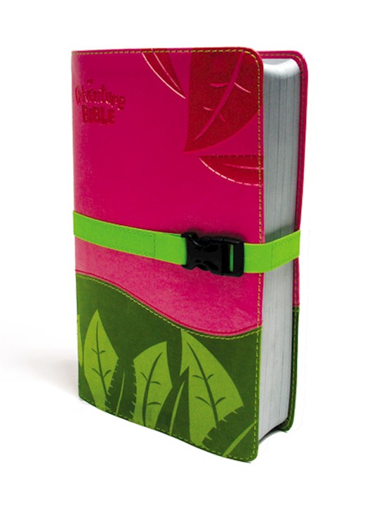 NIV Adventure Bible (Full Color)-Pink/Melon Green Duo-Tone | SHOPtheWORD